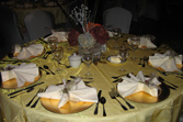 Elegant dining table prepared for a private event