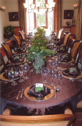 Elegant table setting for a catered event