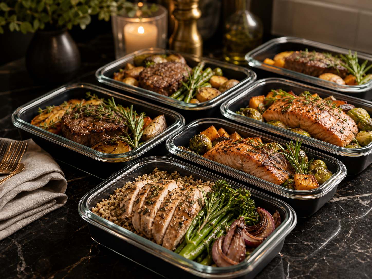 Premium chef-prepared weekly meals with fresh garnish